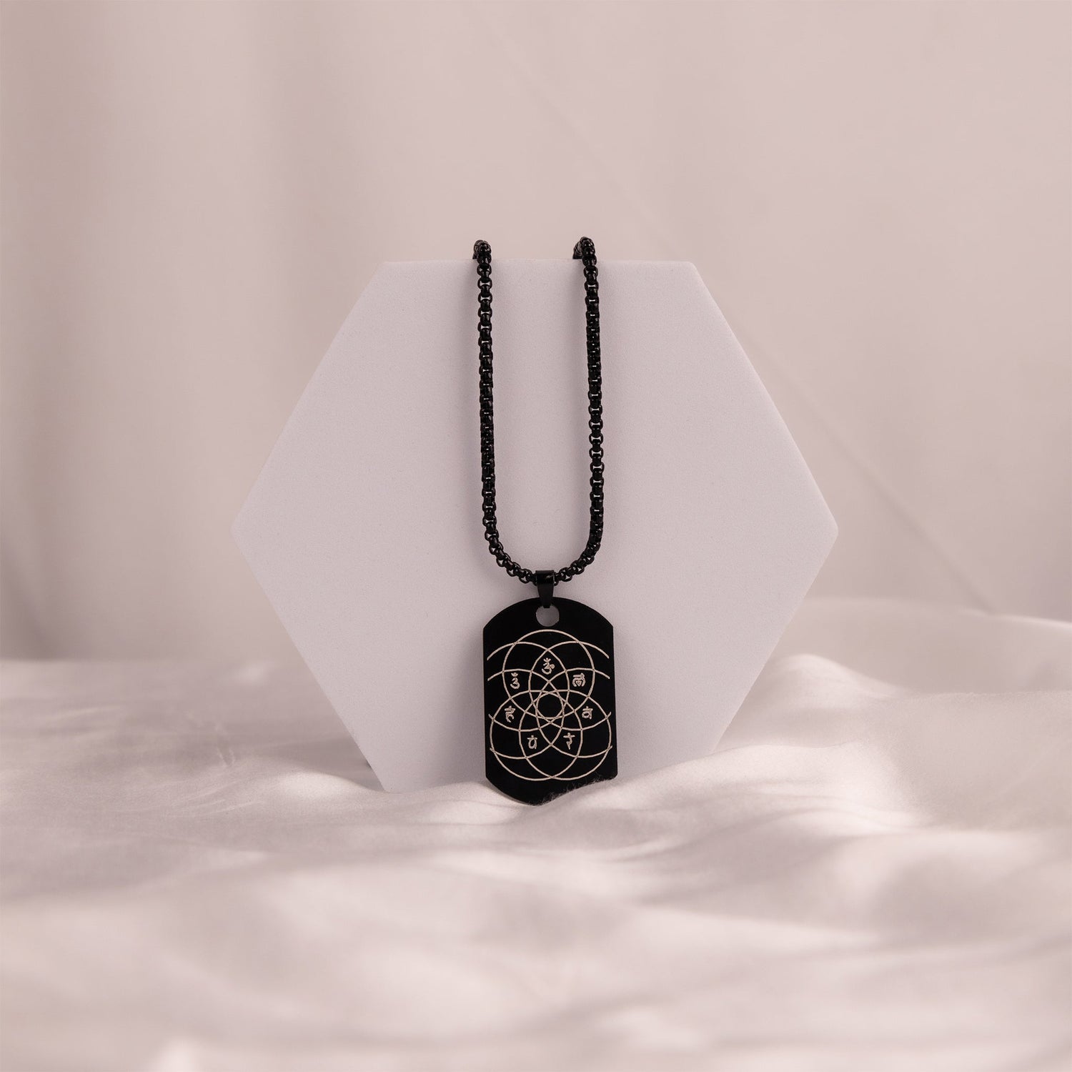 Black 7 Chakra Pendant