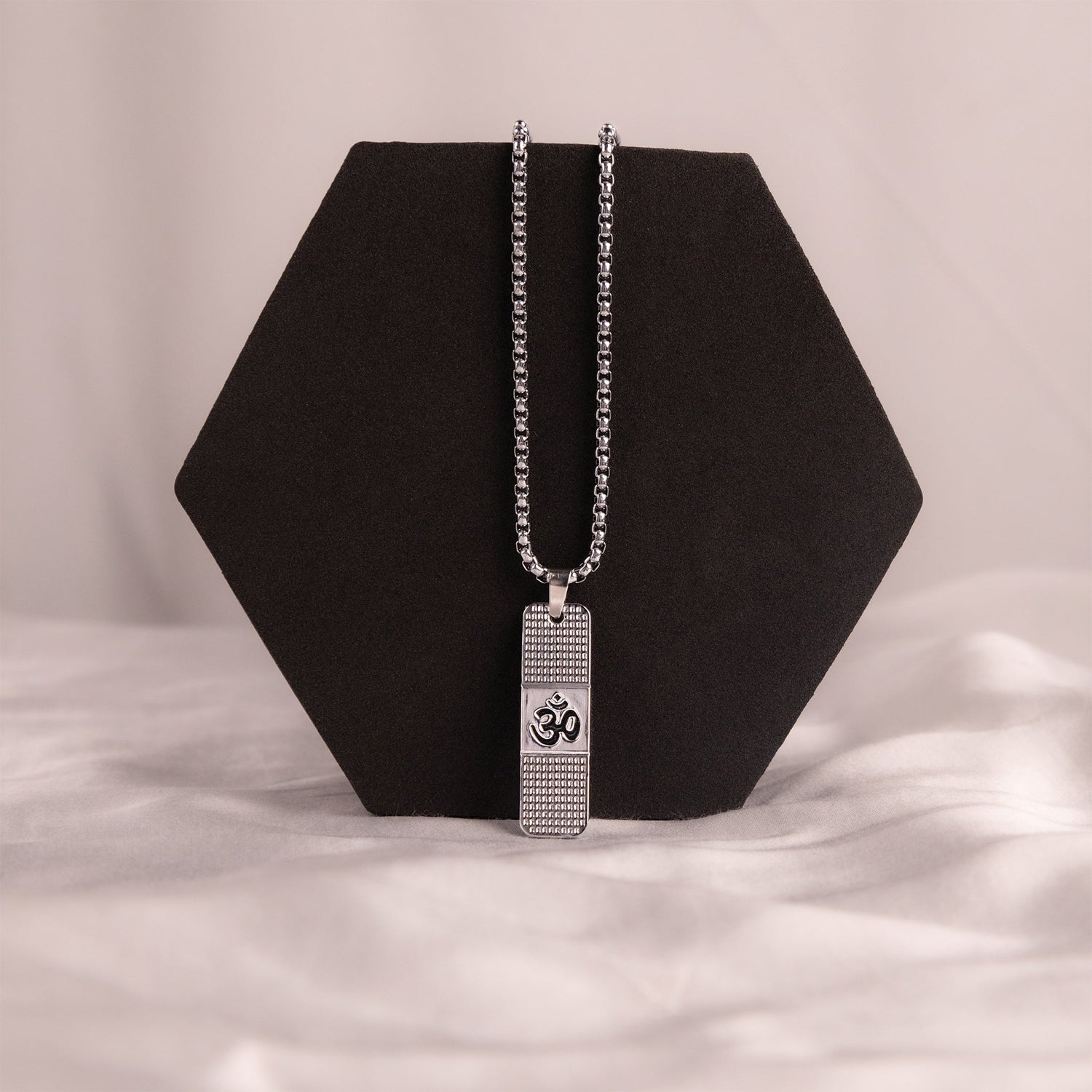 Silver Om Engraved Pendant