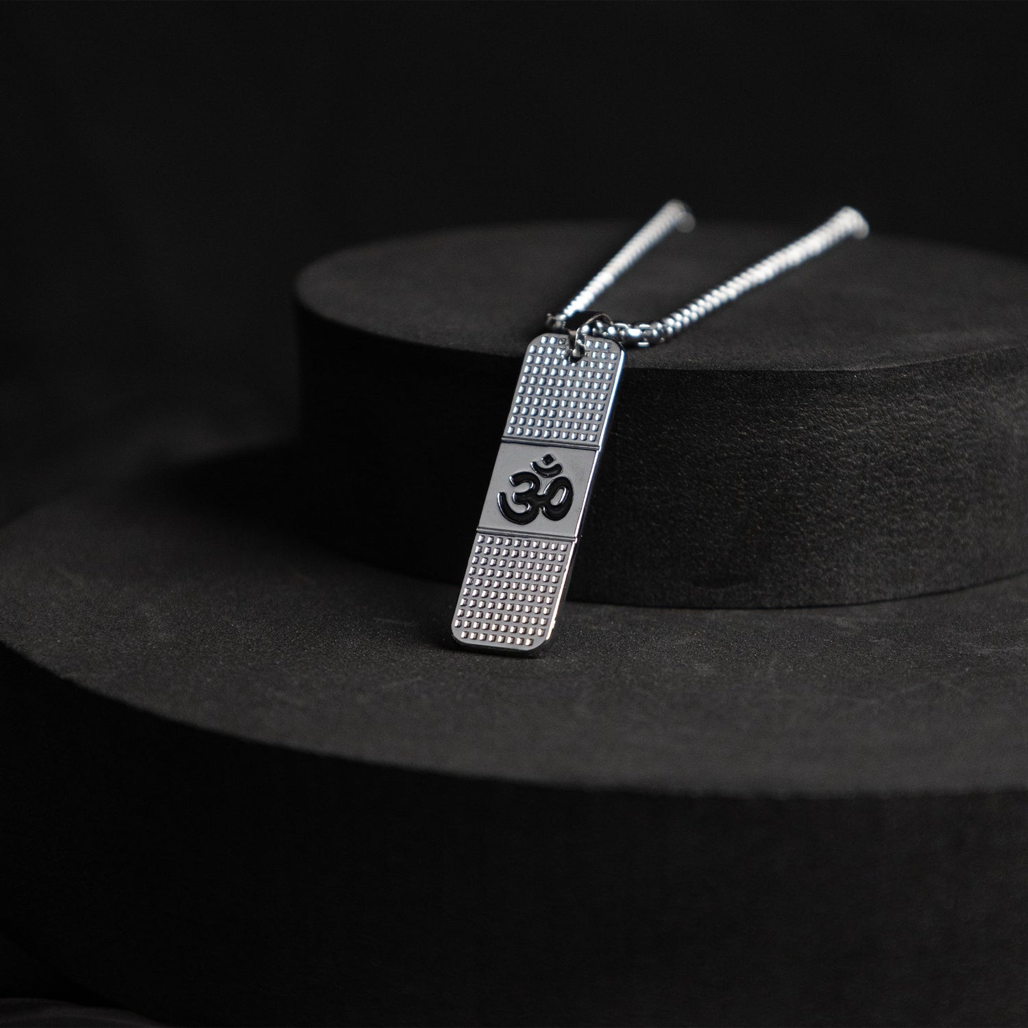 Silver Om Engraved Pendant