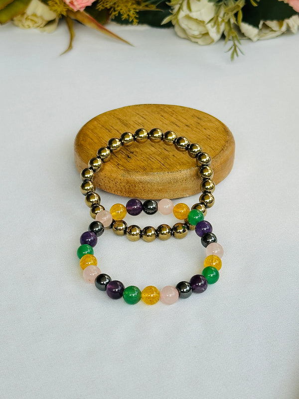 Health and Wealth: Golden Pyrite & Good Health Well Being Bracelet