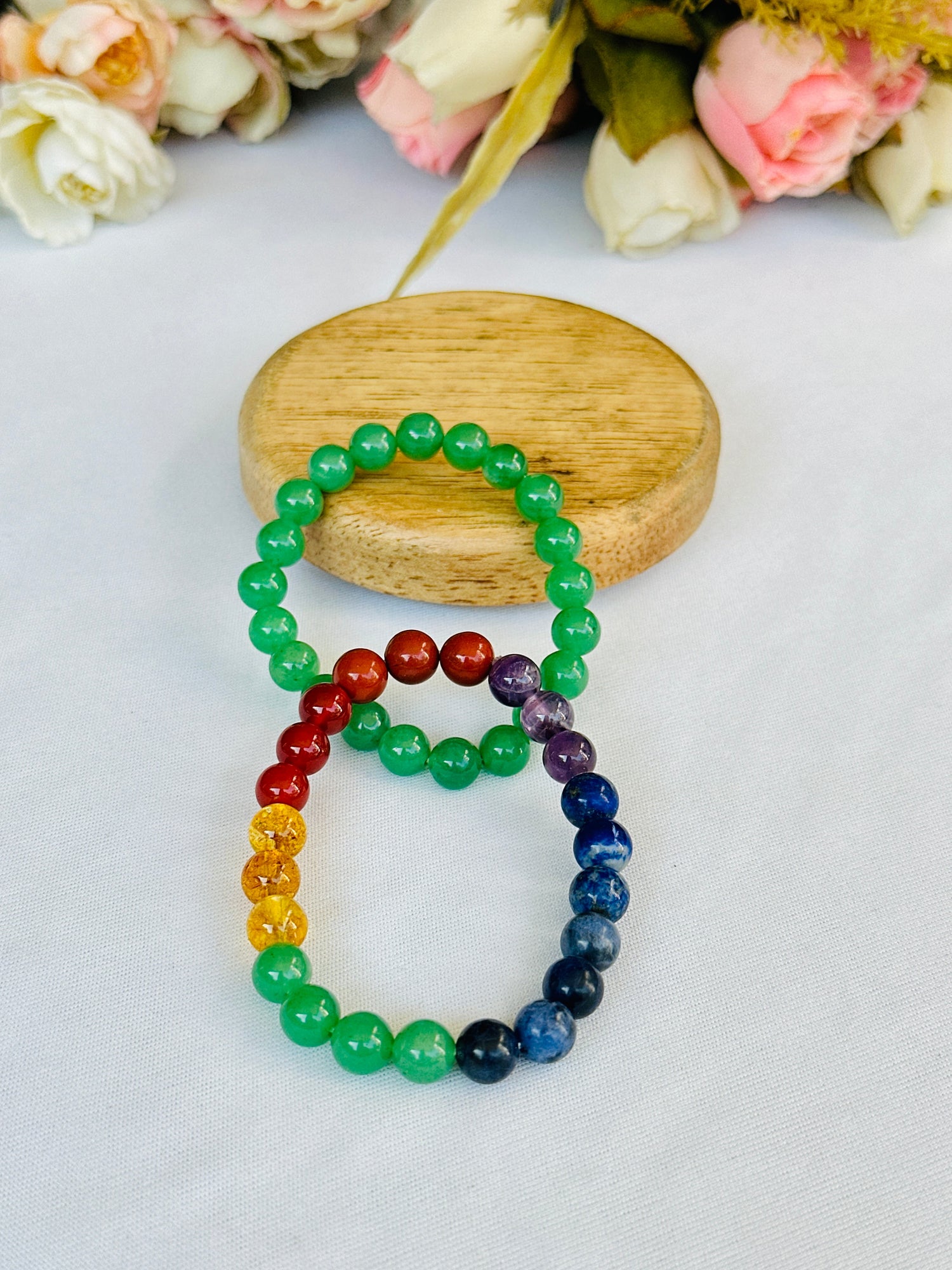 Obstacle Removal: Green Aventurine & Seven Chakra Bracelet
