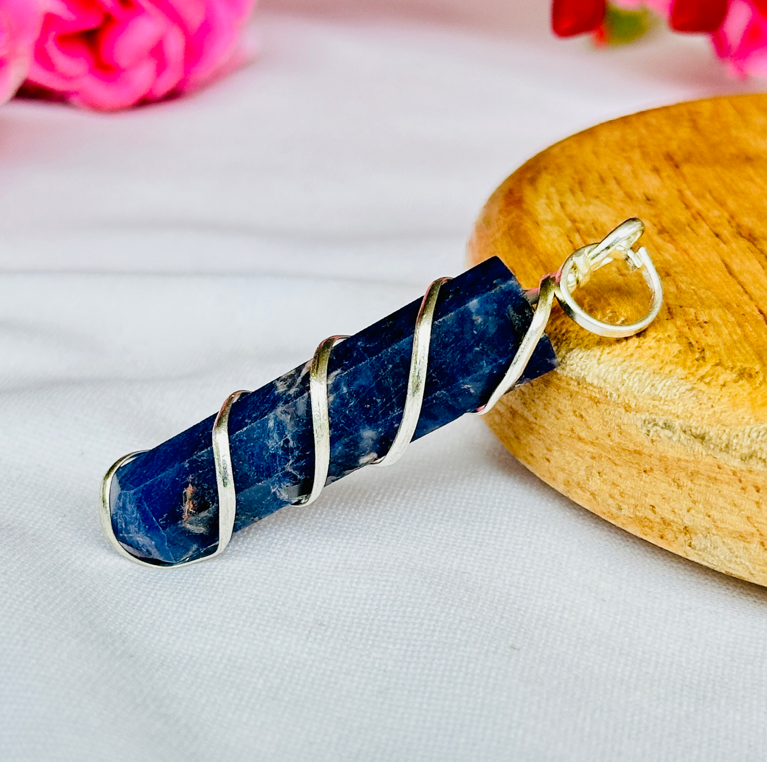 Sodalite Wrapping Pen Pendant