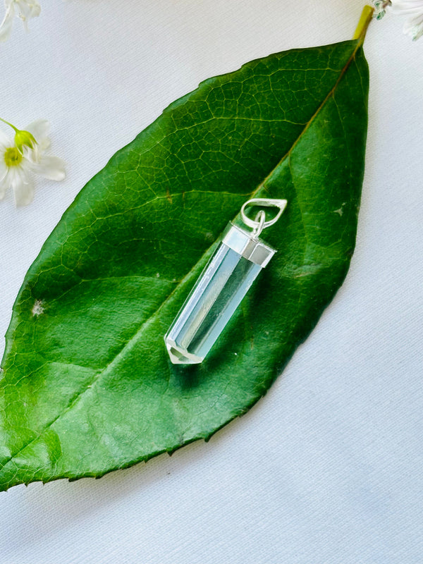 Clear Quartz Pencil Pendant