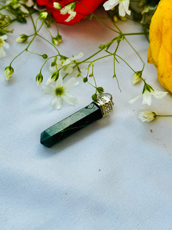 Green Jade Pencil Pendant