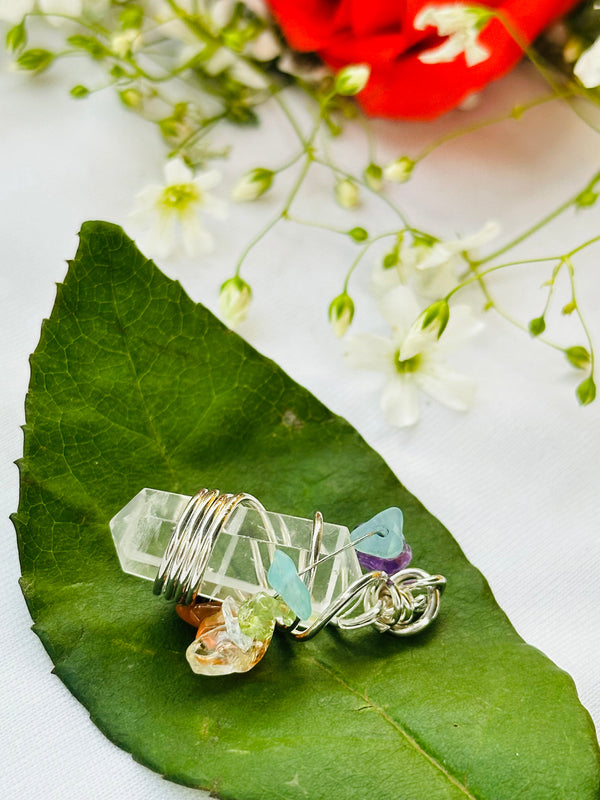 Seven Chakra Wrapping Pencil Pendant