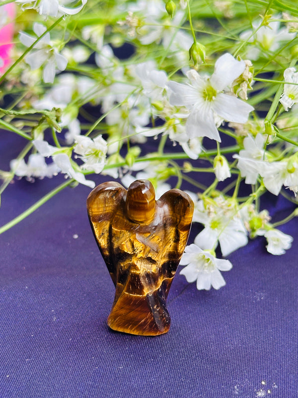 Tiger Eye Angel: Boosts Courage and Self-Confidence