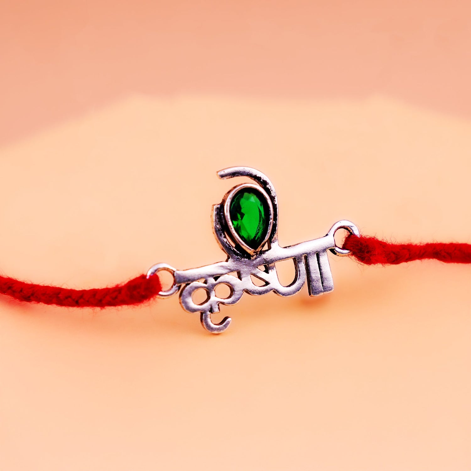 92.5 Pure Silver Krishna Thread Rakhi