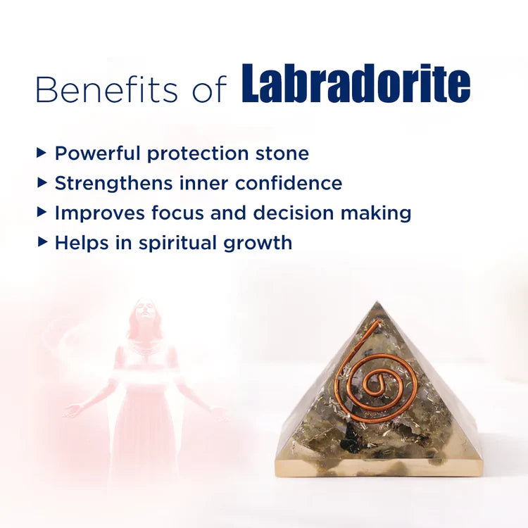 Labradorite Pyramid – Protection, Intuition & Spiritual Growth Crystal