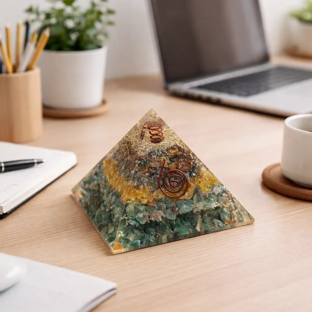 Money Magnet Copper Spiral Pyramid – Wealth, Luck & Success Energy Pyramid