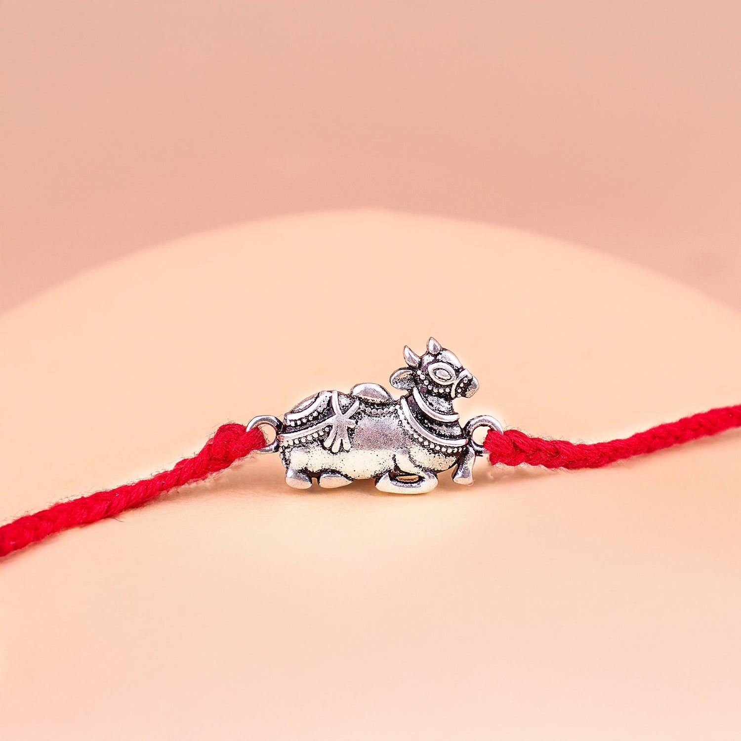 92.5 Pure Silver Nandi Thread Rakhi
