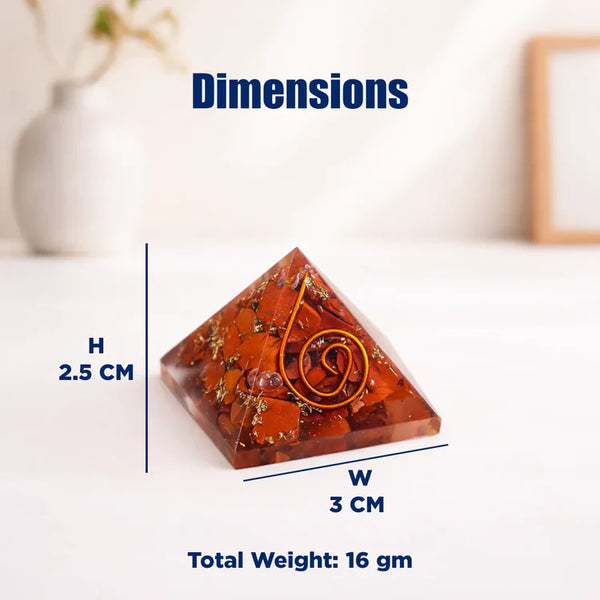 Red Jasper Pyramid – Strength, Grounding & Protection Crystal