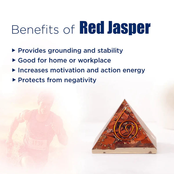 Red Jasper Pyramid – Strength, Grounding & Protection Crystal