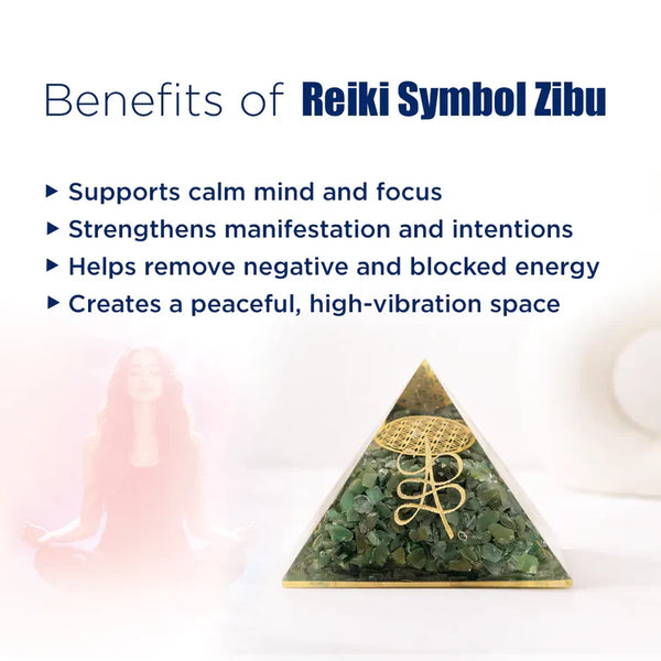 Reiki Symbol Zibu Pyramid – Energy Healing & Manifestation Crystal