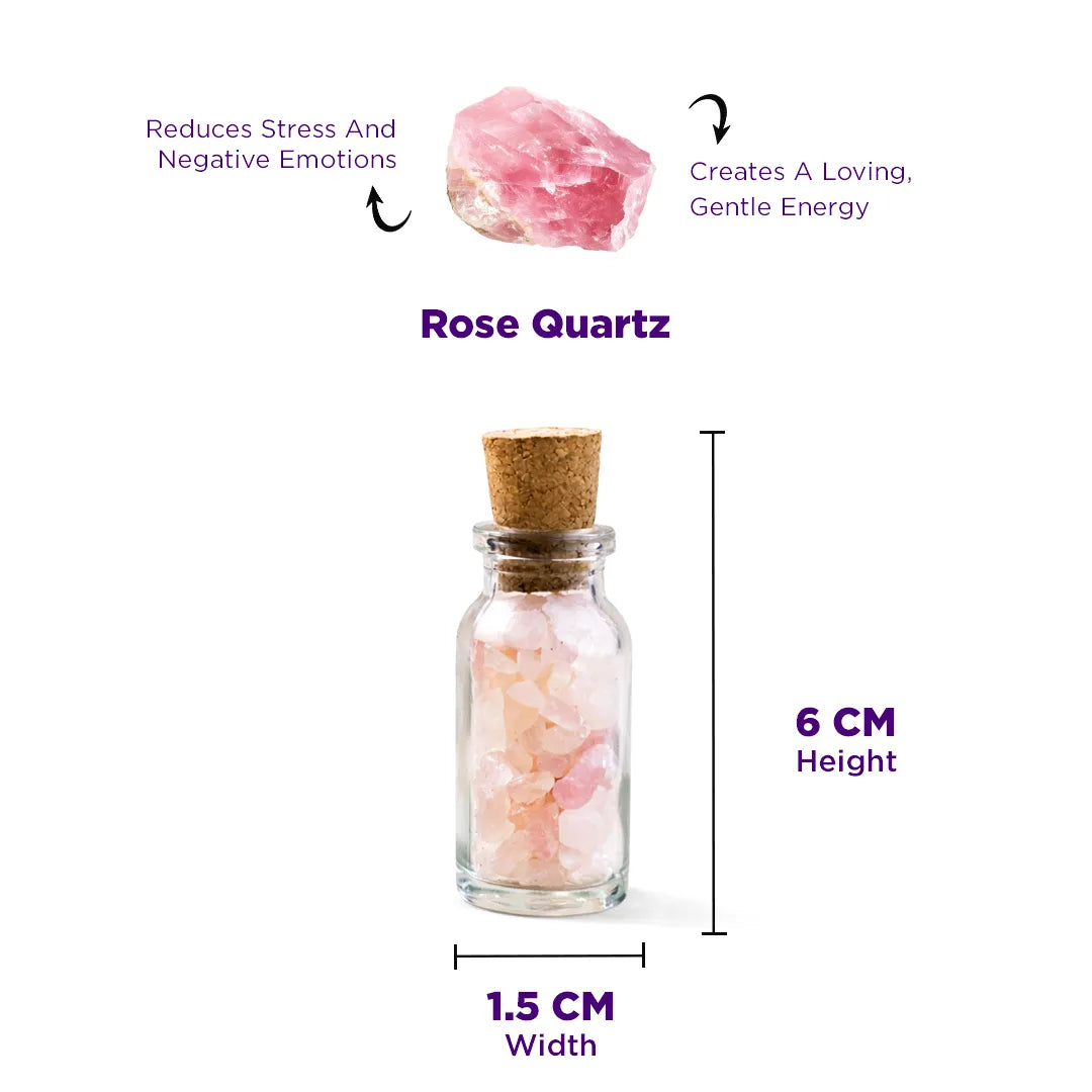 Rose Quartz Bottle Chips – Relationship, Love & Emotional Healing Energy
