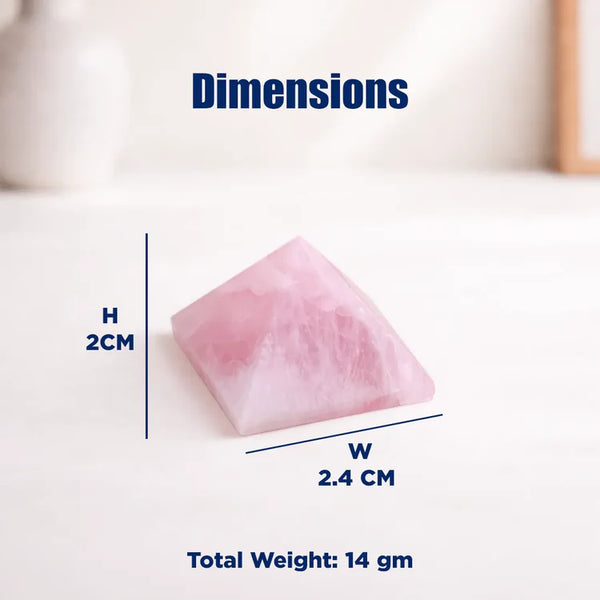 Rose Quartz Small Pyramid – Love, Healing & Heart Chakra Crystal