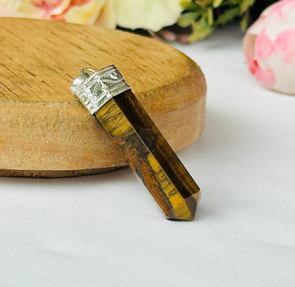 Boosts Your Confidence Level & Exalts the Planet Ketu: Tiger Eye Pencil Pendant