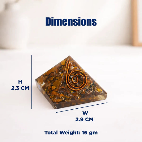 Tiger Eye Pyramid – Money Attraction, Protection & Confidence Crystal