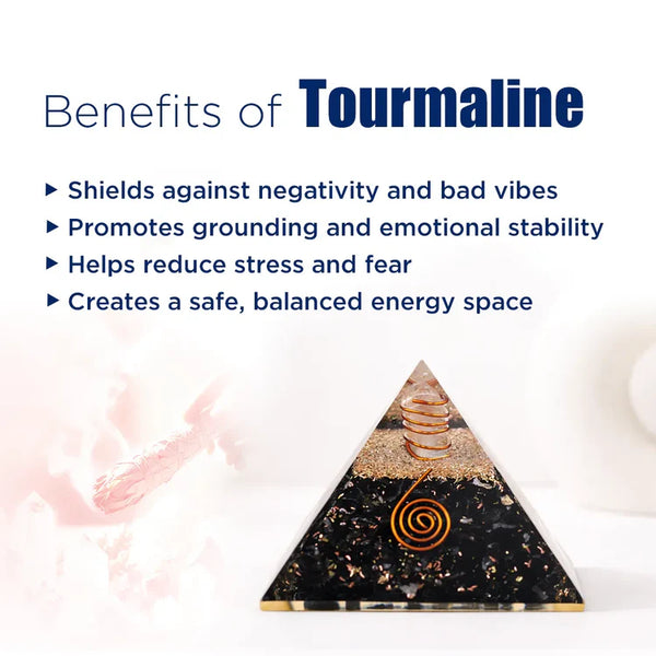 Tourmaline Pyramid – Protection & Negative Energy Shield Crystal