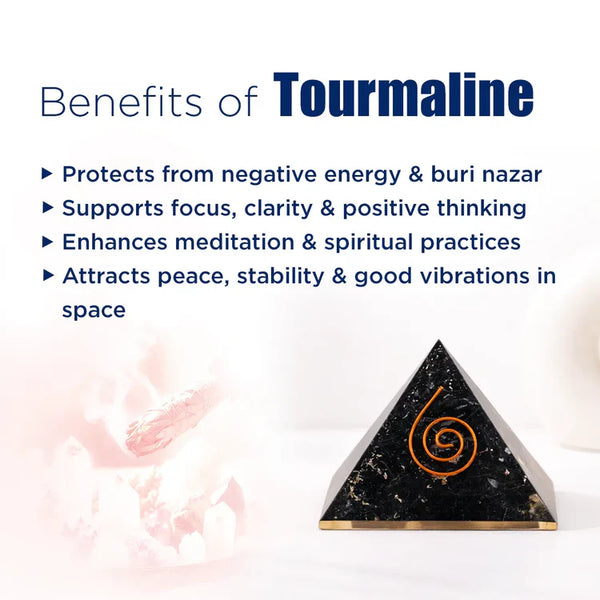 Black Tourmaline Pyramid – Protection, Energy Shield & Negative Energy Removal