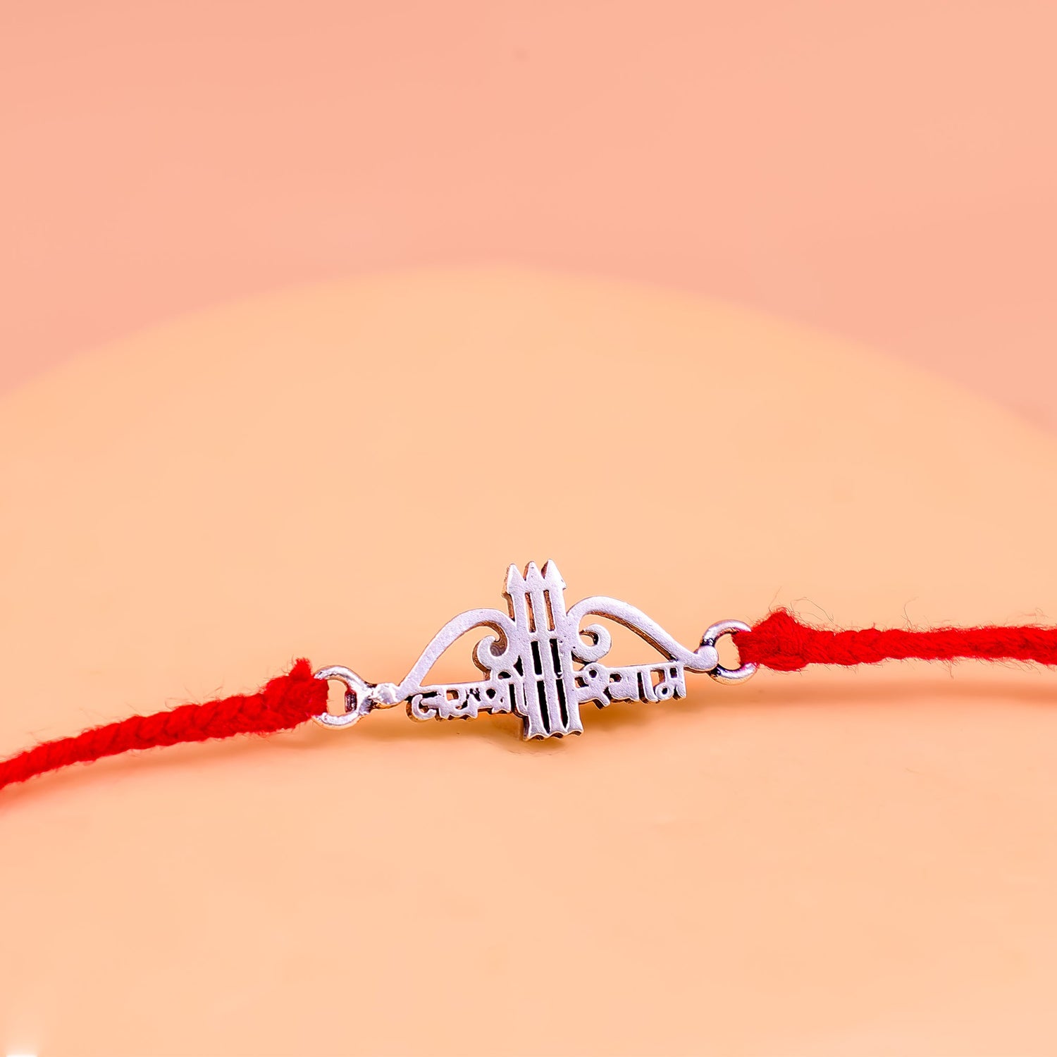 92.5 Pure Silver Jai Shree Shyam Thread Rakhi