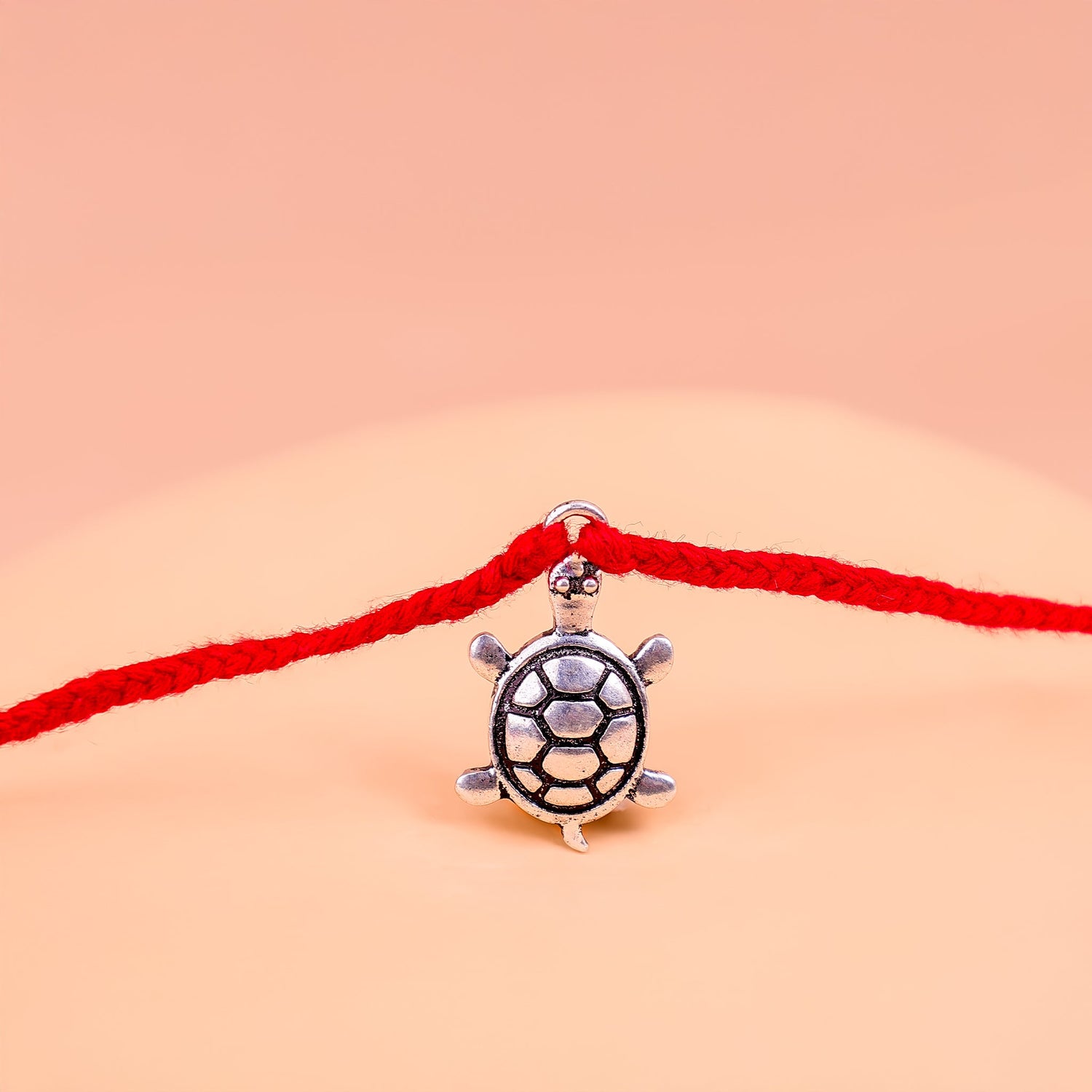 92.5 Pure Silver Turtle Thread Rakhi
