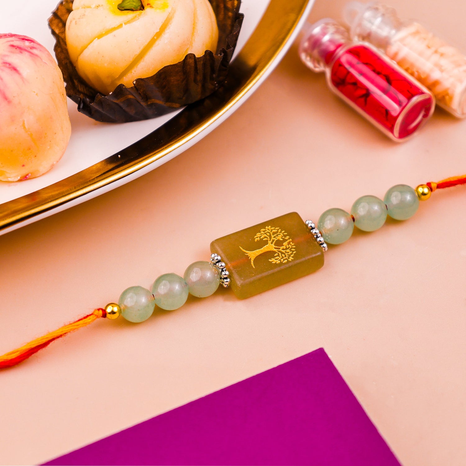 Moonstone Tree Rakhi – Abhimantrit