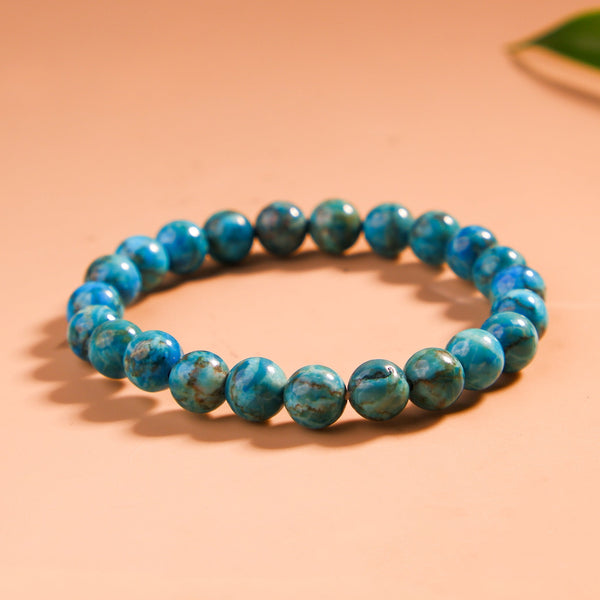 South African Turquoise ( firoza) Beads Bracelet: Strengthens Communication & Confidence