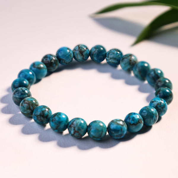 South African Turquoise ( firoza) Beads Bracelet: Strengthens Communication & Confidence
