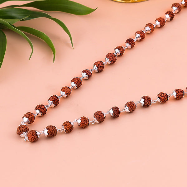 Silver Plated Divya Rudraksha Mala