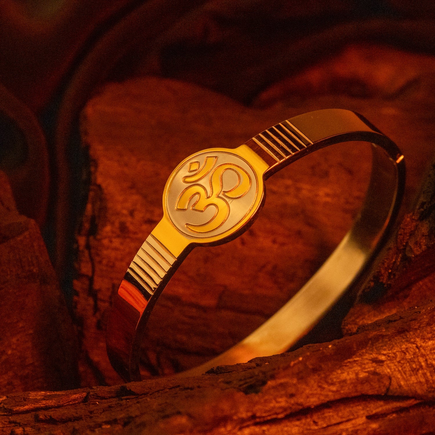 Om Suraksha Kada – IGP Gold Plated Abhimantrit Spiritual Kada for Protection