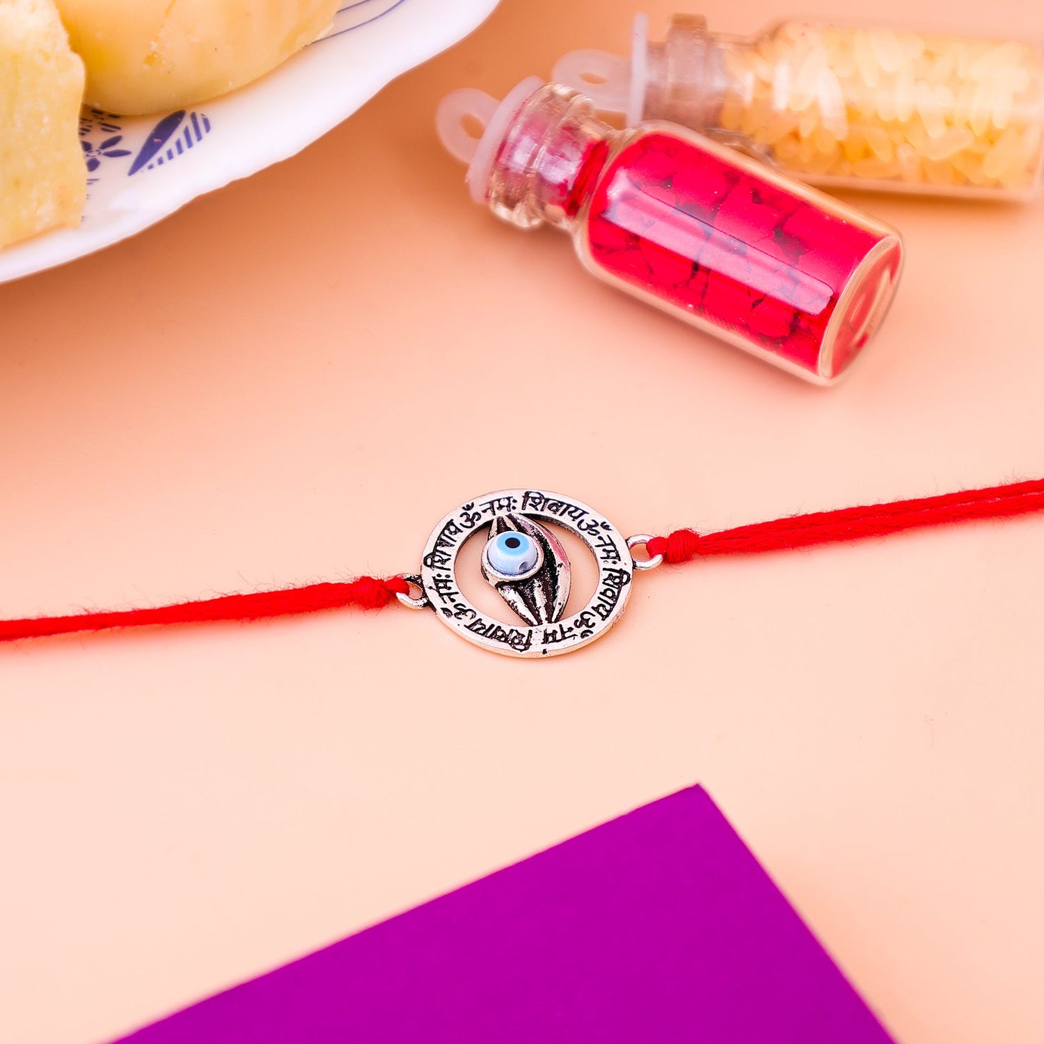 92.5 Pure Silver Shiv Netra Rakhi