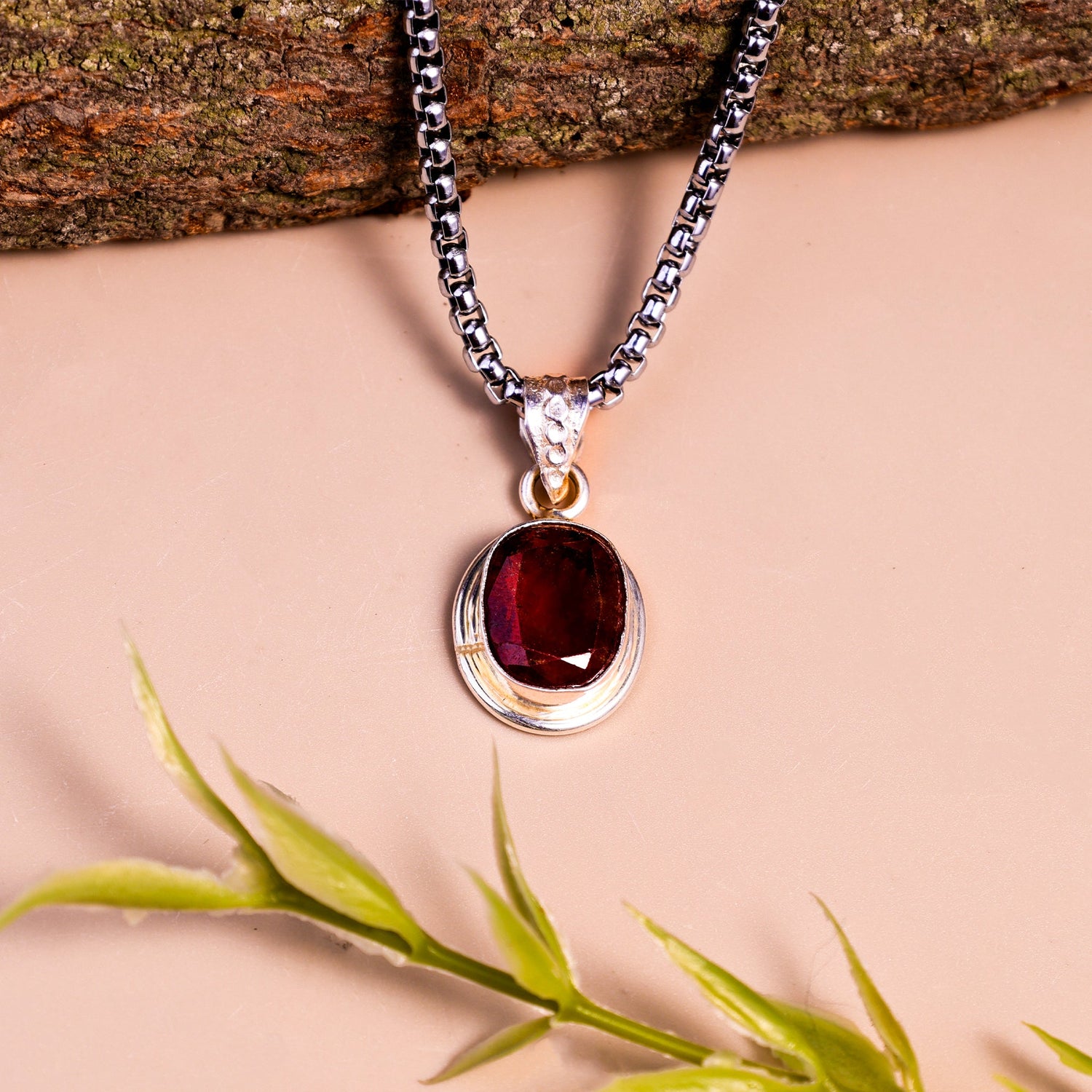Rahu Hessonite Pendant