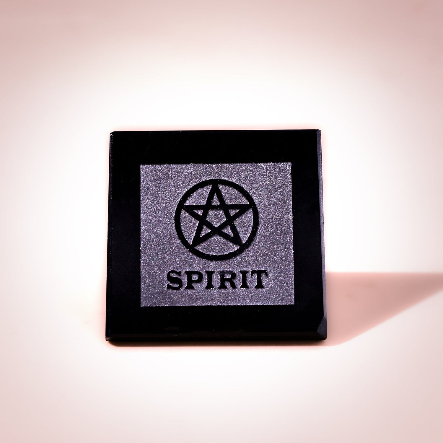 Black Agate Five Element Pyramid - Abhimantrit