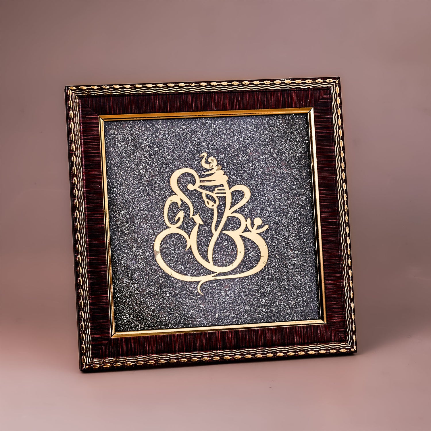 Ganesh Ji Raw Pyrite Frame
