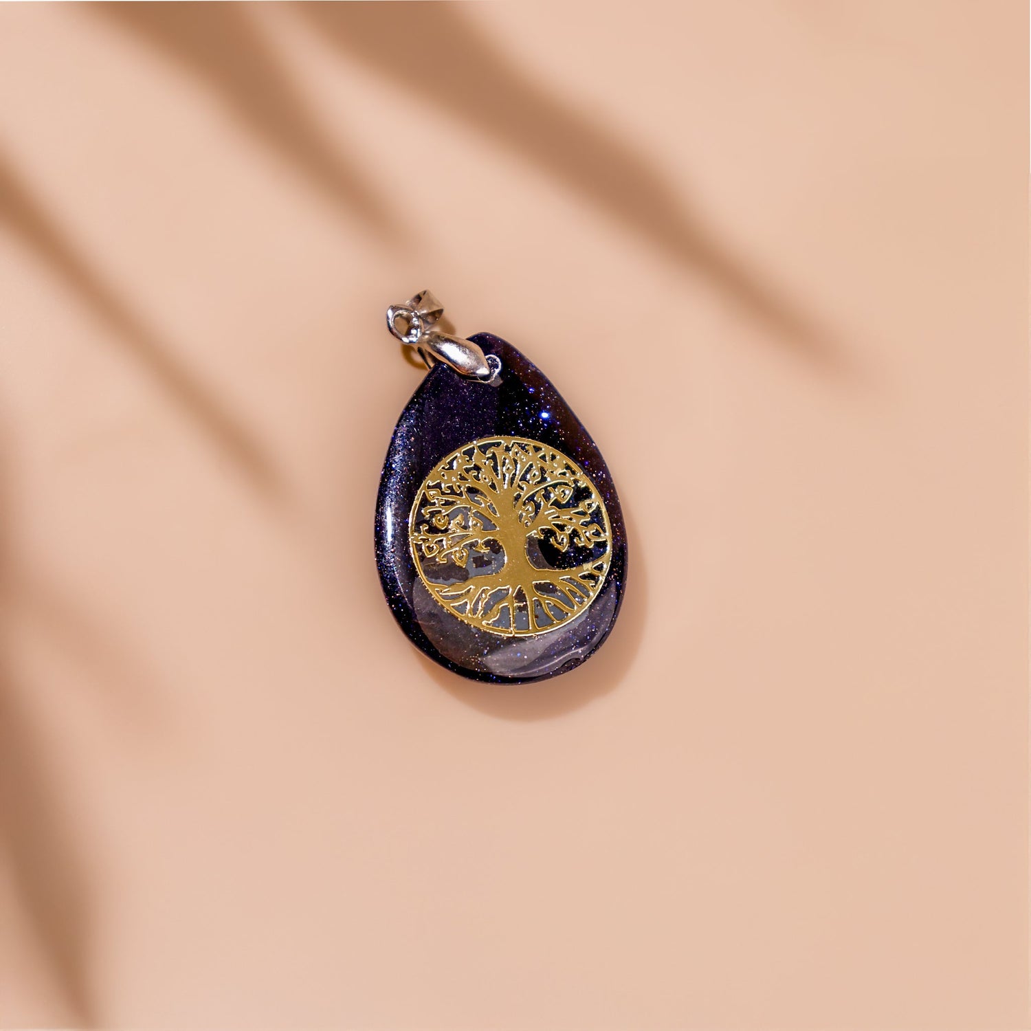 Blue Sunstone Life of Tree Pendant