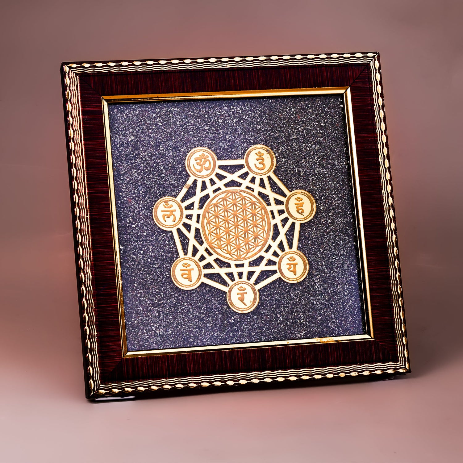 Shree Chakra Raw Pyrite Frame