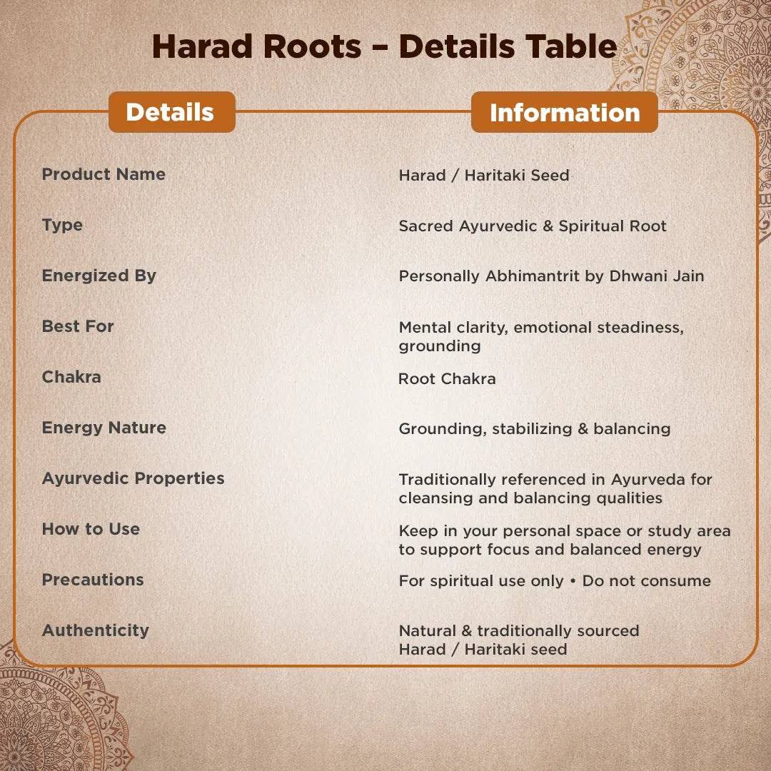 Harad / Haritaki Seed – Purification, Protection & Spiritual Cleansing Seed