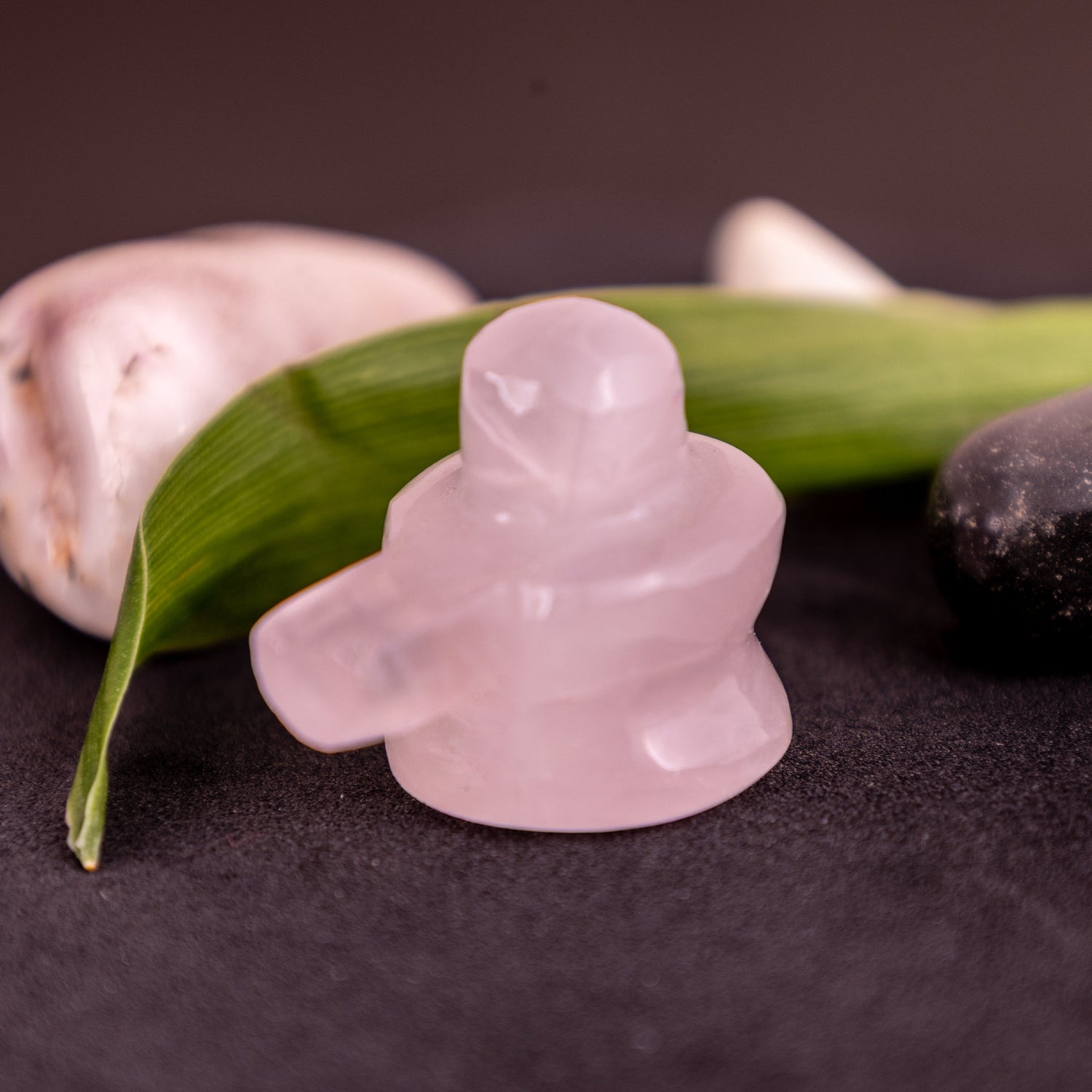 Rose Quartz Shivling Idol
