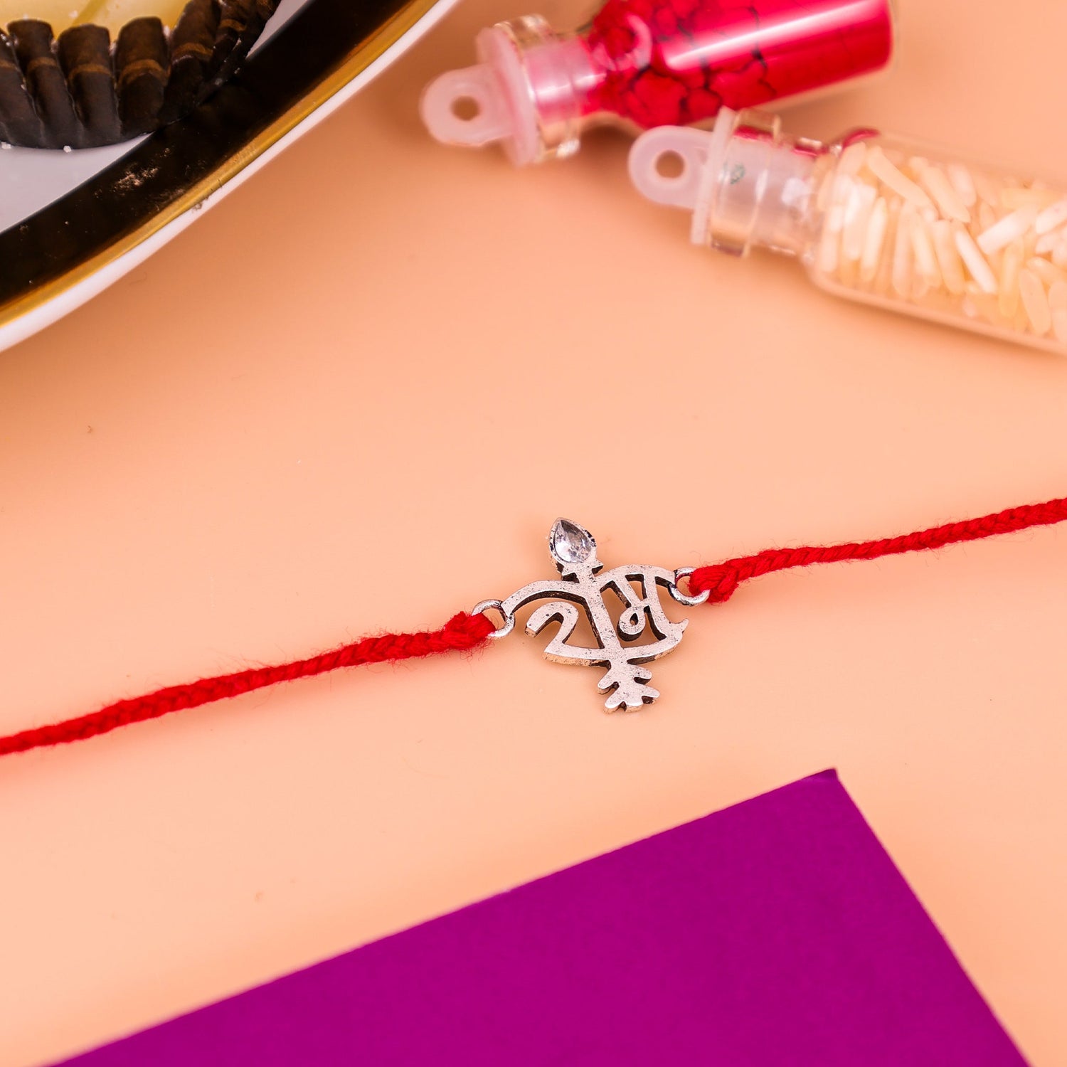 92.5 Pure Silver Ram Thread Rakhi