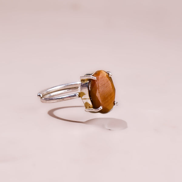 Tiger Eye Stone Ring: Boosts Courage and Self-Confidence