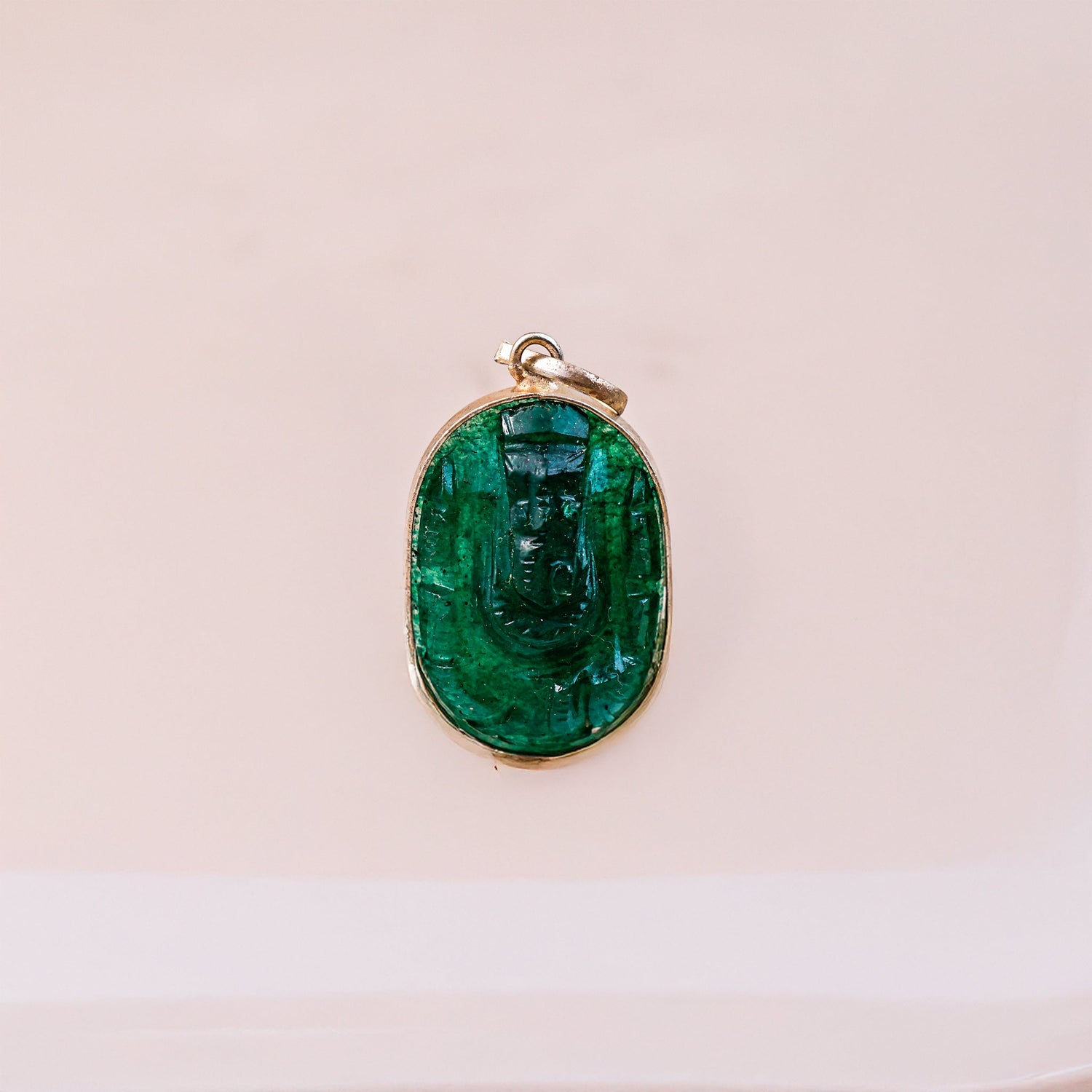 Green Jade Ganesha Pendant