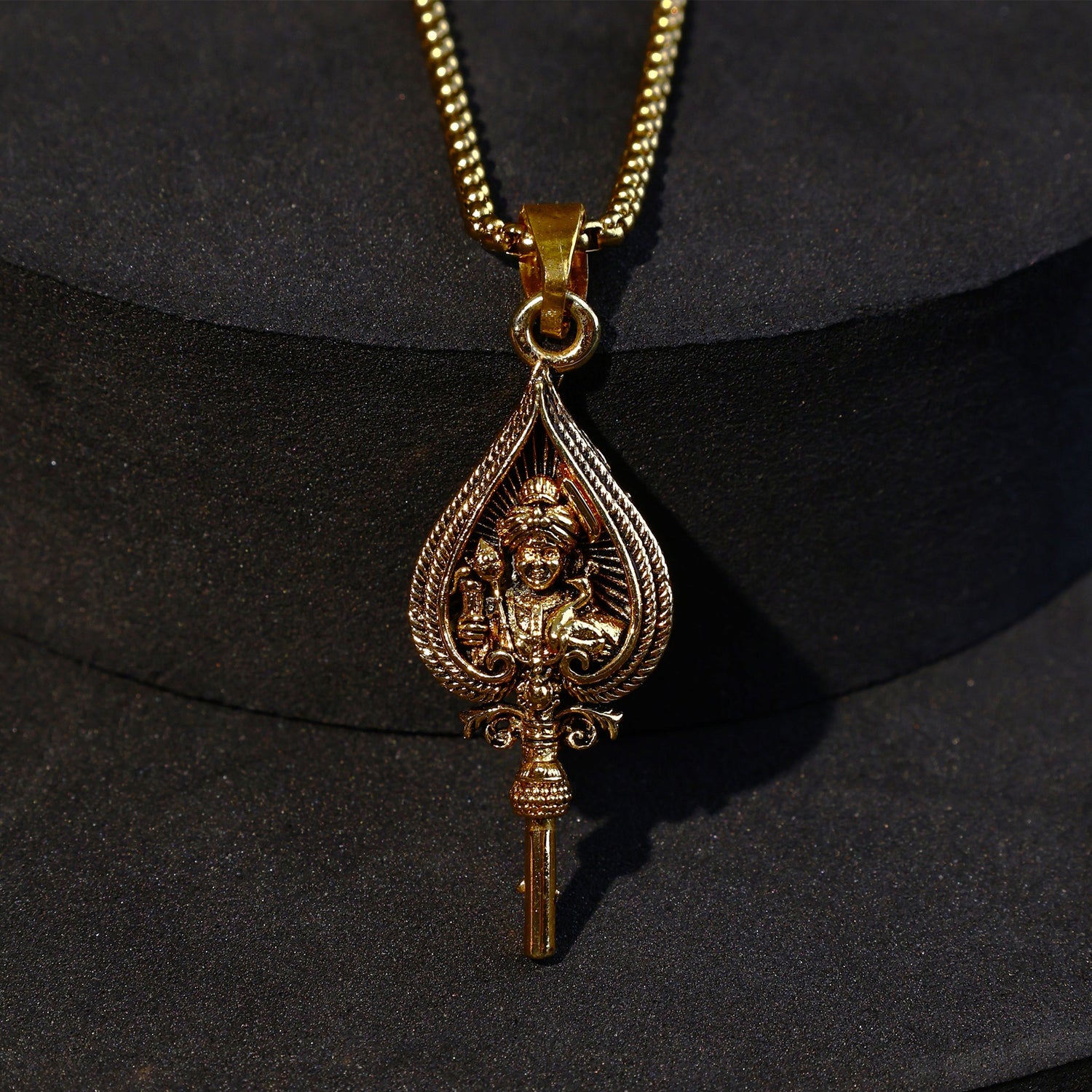 IGP Plating Lord Murugan with Gold Chain Pendant