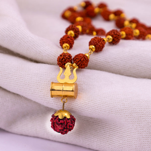 Rudraksha Mala With Damru