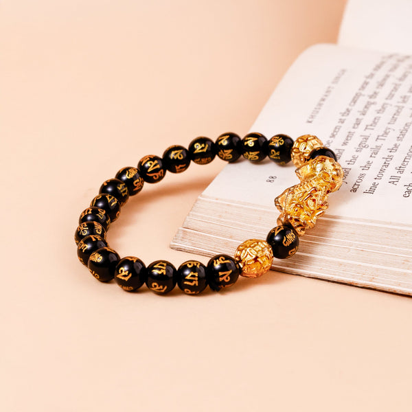 Feng shui Black Obsidian with Pixu Bracelet: Finance & Wealth Enhancer