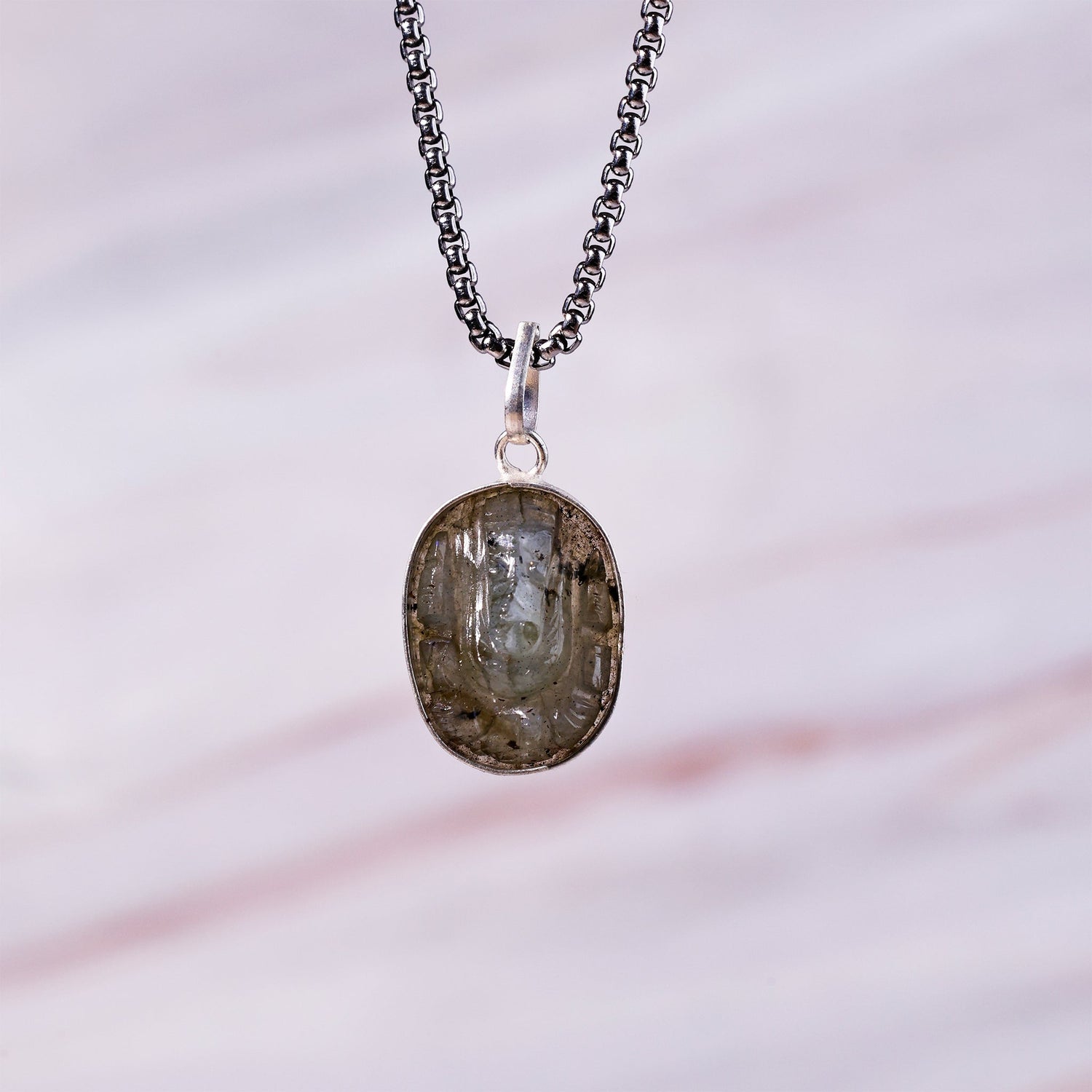 Labradorite Ganesha Pendant
