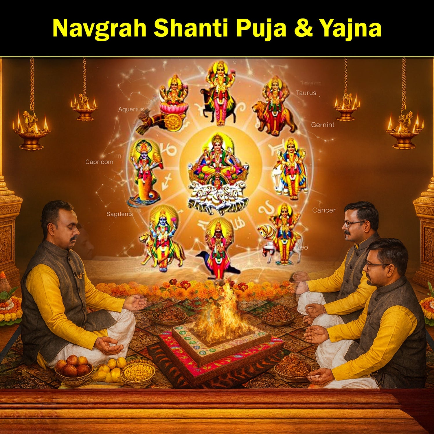 Navgrah Shanti Puja & Yajna: Navgrah Shanti Puja & Mantra Jaap for All Types of Grah Dosha