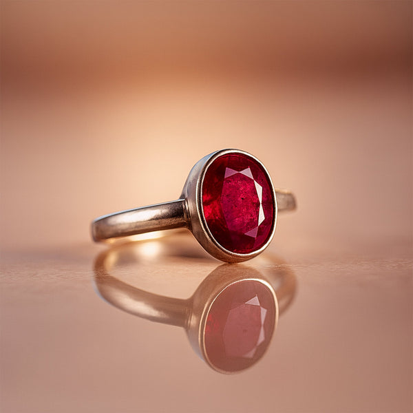 Ruby Ring (Manik Surya) - Abhimantrit & Certified