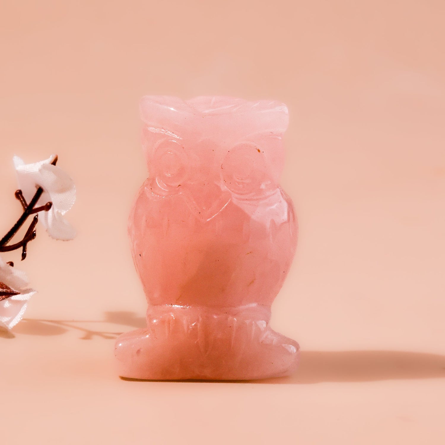 Rose Quartz Owl