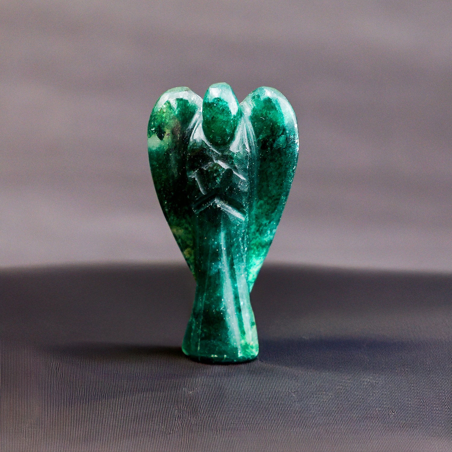 Green Jade Crystal Angle: Emotional & Mental Healing