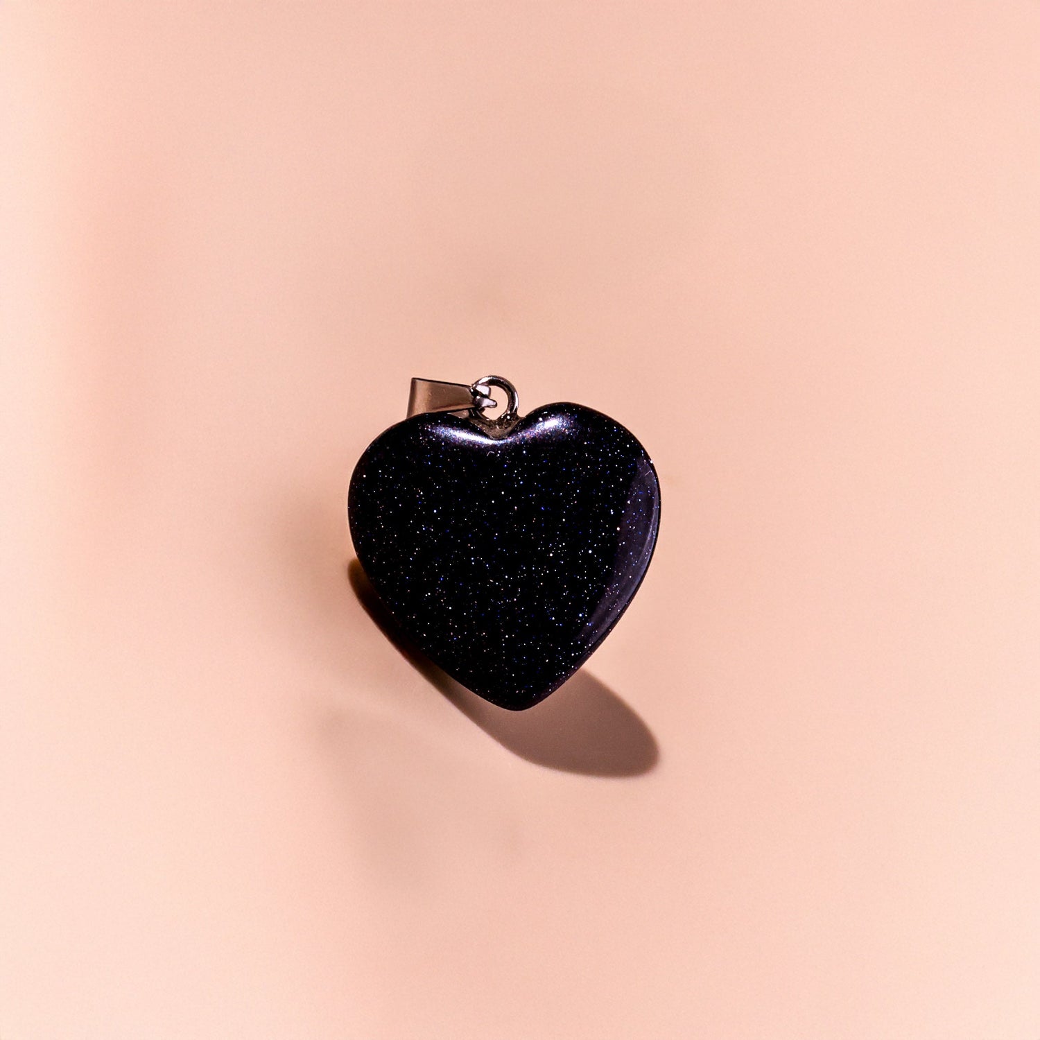 Blue Sunstone Heart Pendant